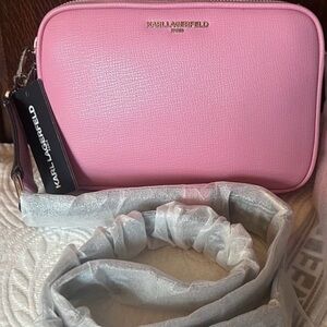 KARL LAGERFELD Paris Maybelle Crossbody Bag in Blush NWT